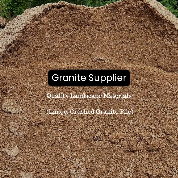 Pile of crushed decomposed granite at our Spring, TX landscape supply yard